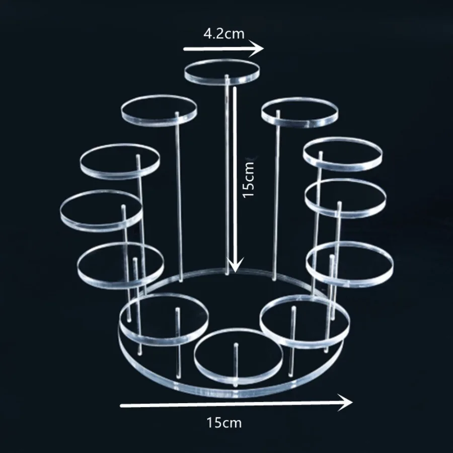 Acrylic Jewelry, Ring Jewelry, Jewelry Cake Display Stand, Three-layer Circular Jewelry Rotating Display Table