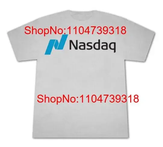 Футболка на складе Nasdaq, винтажная стираная уличная одежда унисекс, мягкий дышащий стильный эластичный топ для повседневной носки, универсальный