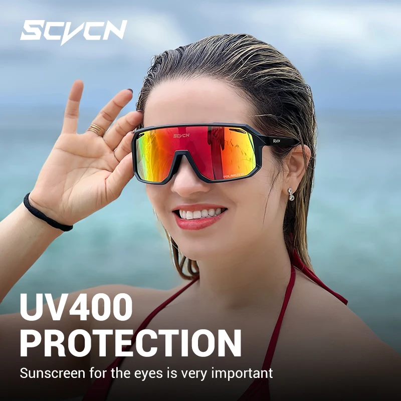 SCVCN Polarized Glasses Fishing Eyewear Men Women Sports Cycling Eyewear Outdoor Riding Goggles UV400 Protection Eyewear