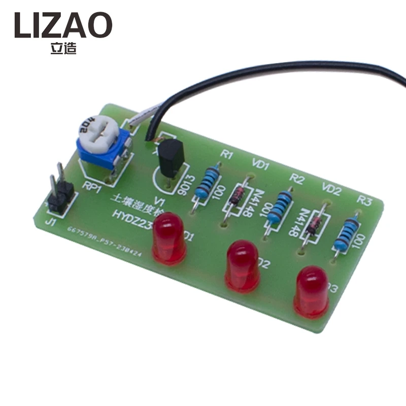 LIZAO DIY Electronic Suite Soil Moisture Sensor Module LED Humidity Display Welding Training Technology Experiment Kit