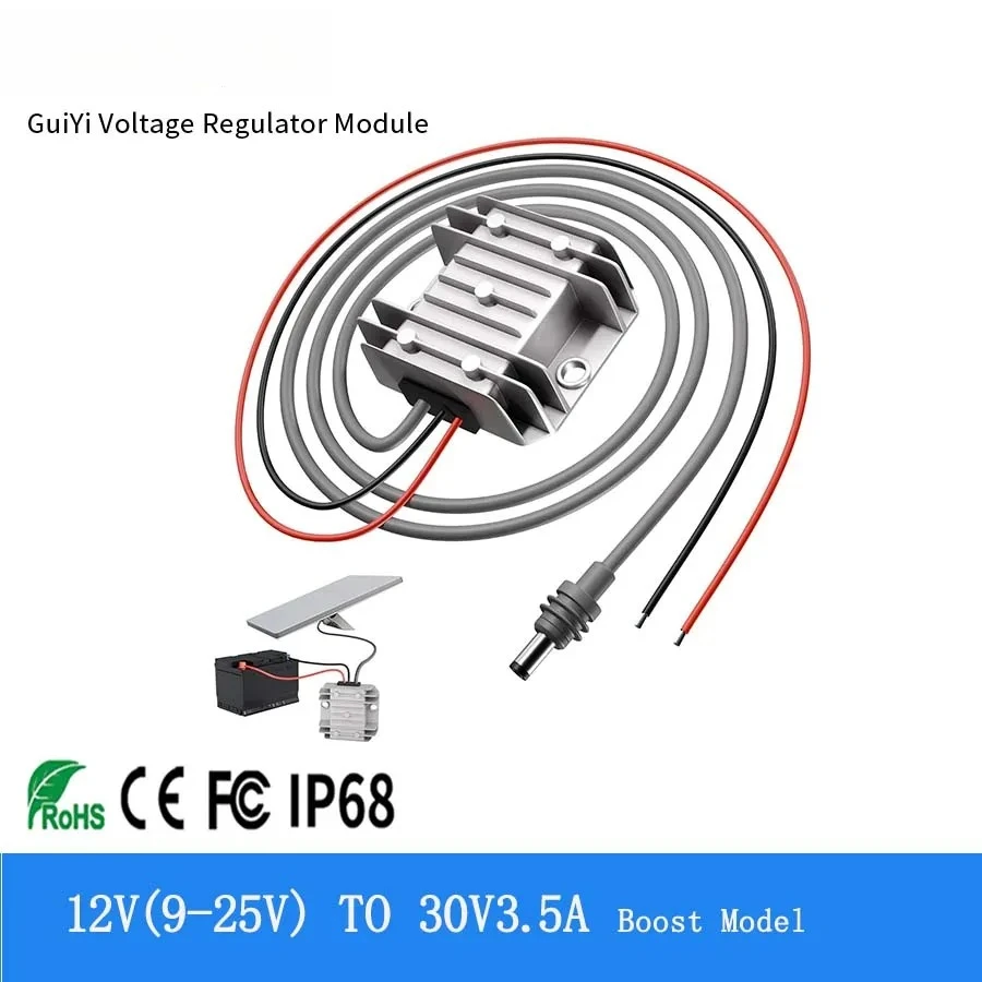DC-DC Step-up Module 12V to 30V 3.5A 105W Power Supply  12V to 30V Booster with DC power cord Starlink Mini Step Up Power Cord