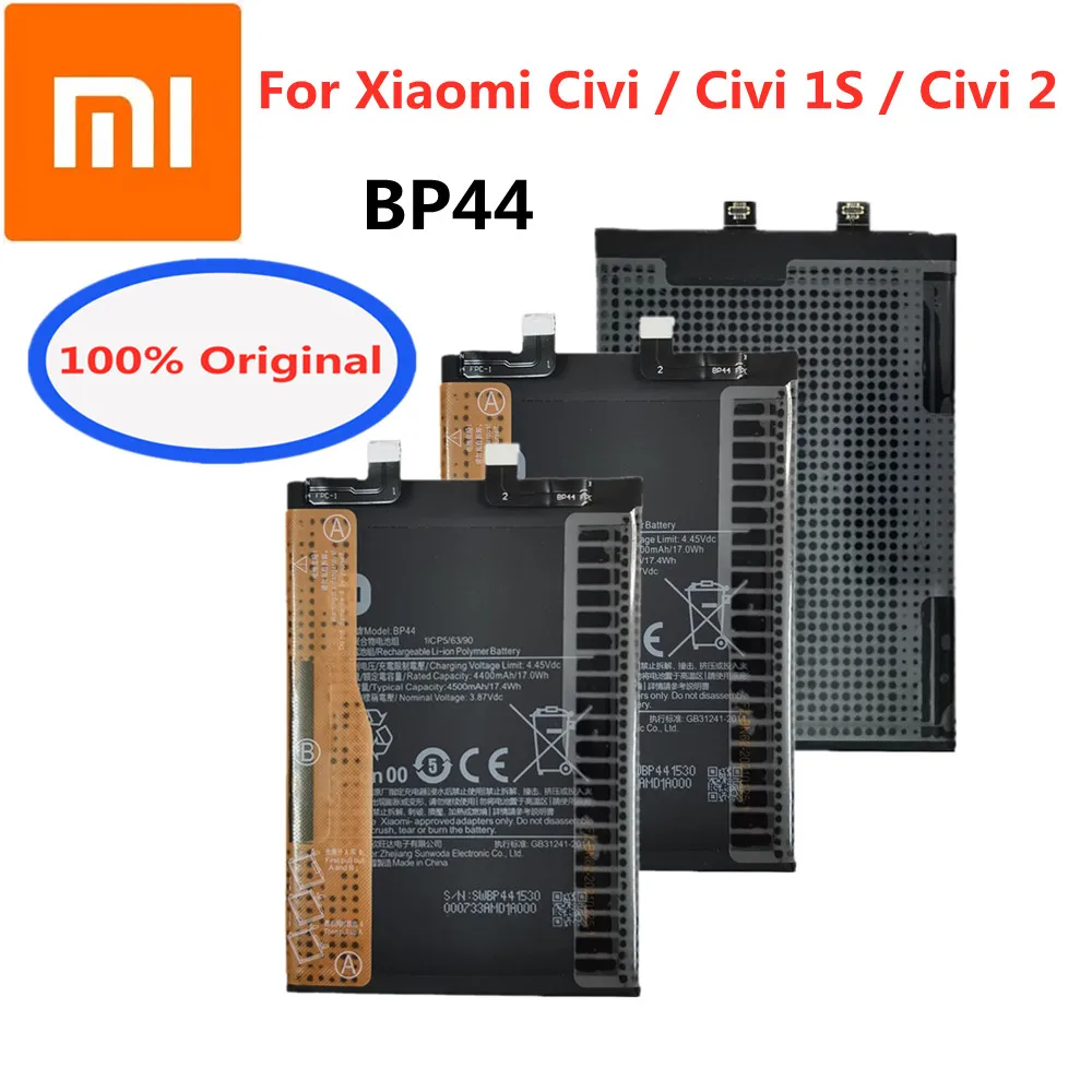 

New 100% Original High Quality Xiao Mi BP44 Phone Battery For Xiaomi Civi / Civi 1S / Civi 2 4500mAh Built-in Batteries Bateria