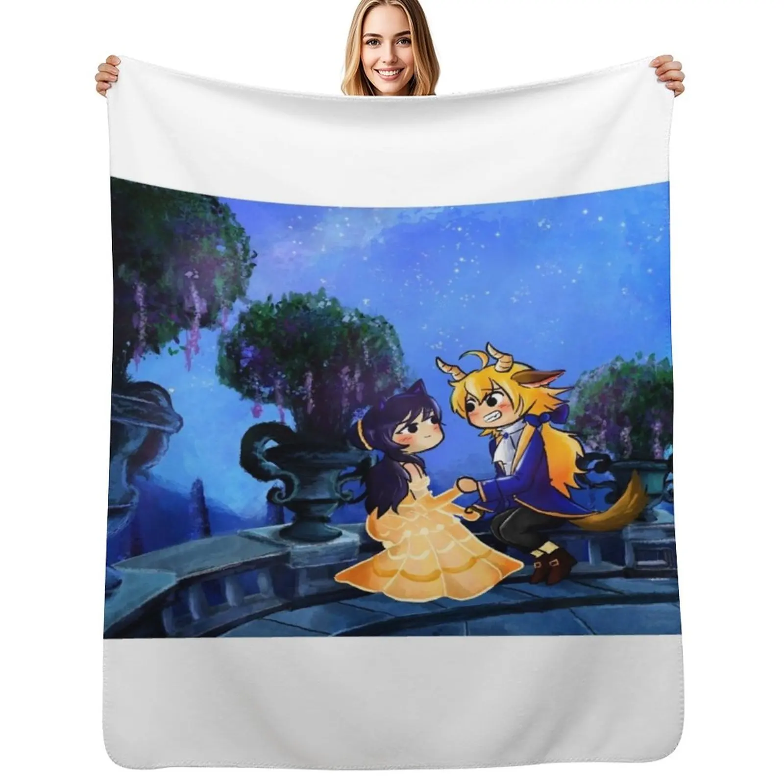 

Tale As Old As Time Throw Blanket Summer Beddings Quilt Blankets