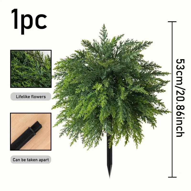 Spot delivery Cross-border hot-selling simulated pine needles Ground insertion Artificial green plants Fast Delivery