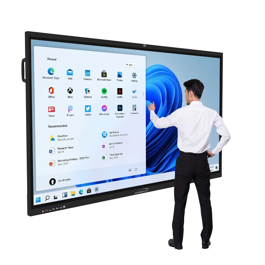 JOMEtech Factory Price 65 75 86 100 Inch Touch Screen 4K Display IFPD School Teaching Digital Smart Board Interactive Whiteboard