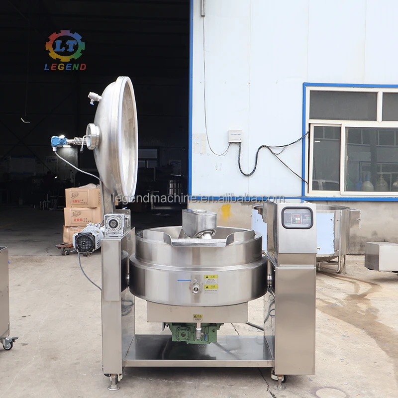 Marmite Pot Planetary Industrial Mixer Agitators Cooking Equipment Bakery Use Heavy-Duty Gear Core Components 1 Year Warranty