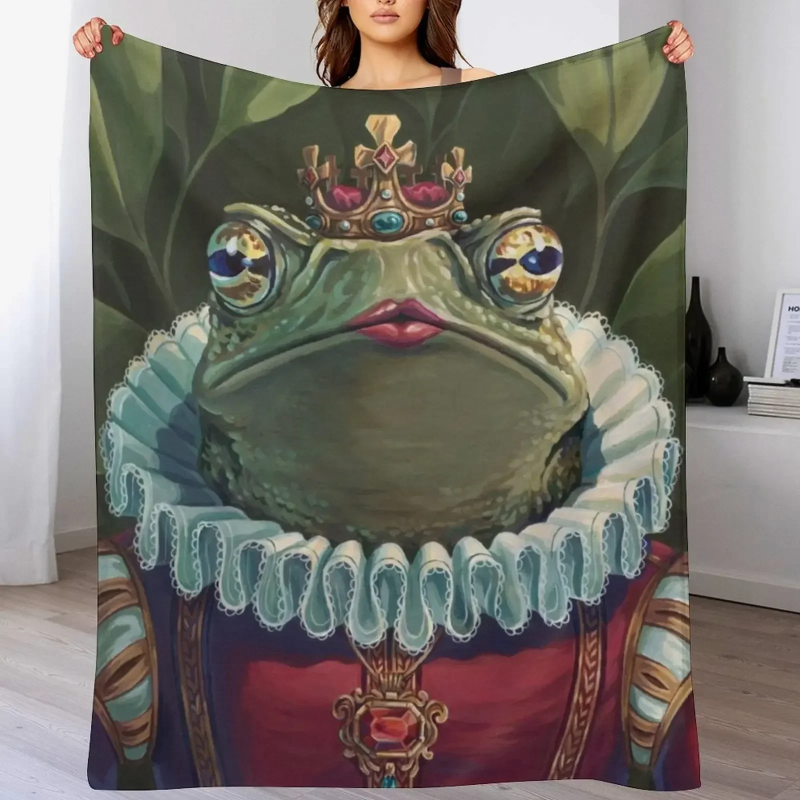 

New Toad Queen Throw Blanket Extra Large Throw Flannels Hair Blankets