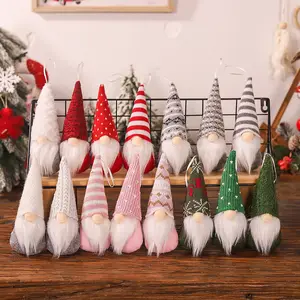 Gesichtslosen Gnom Strickpuppe, Zwerg Rudolph, Weihnachtsdekorationen, Weihnachtsgeschenke, Neujahr, Frohe Weihnachten, Zuhause, 3 PCs 12 Hauptverkäufe Weihnachtsknorme - №8