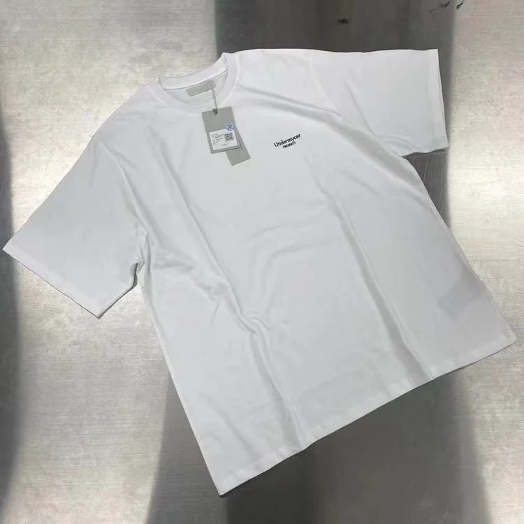 

2024 Undermycar logo embroidered short sleeved T-shirt simple and versatile niche T-shirt