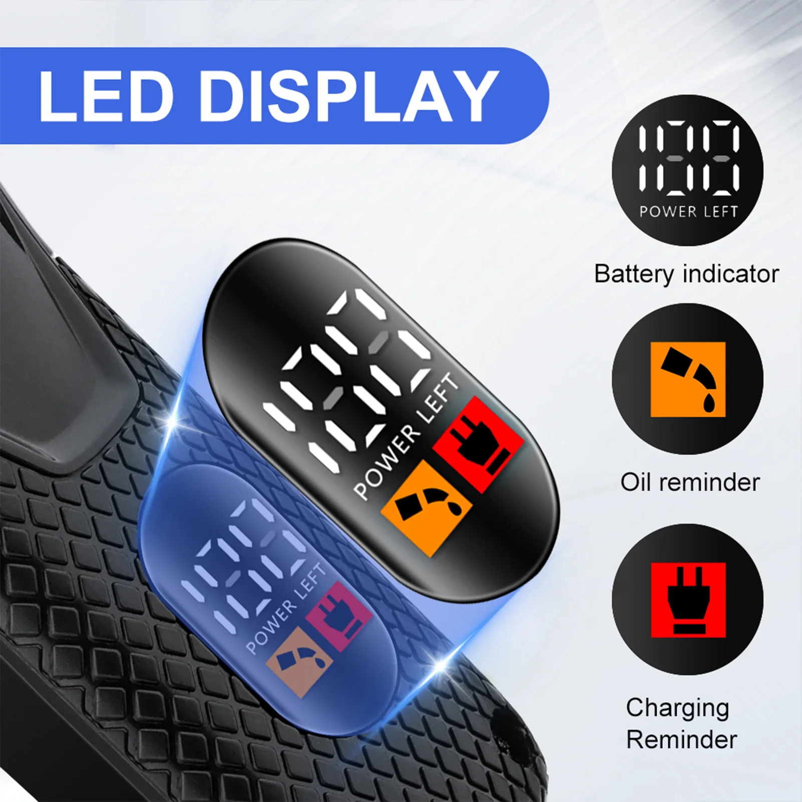 Hiena conjunto de máquina de cortar cabelo profissional universal máquina corte cabelo inteligente display led salão beleza cabeleireiro aparador conjunto