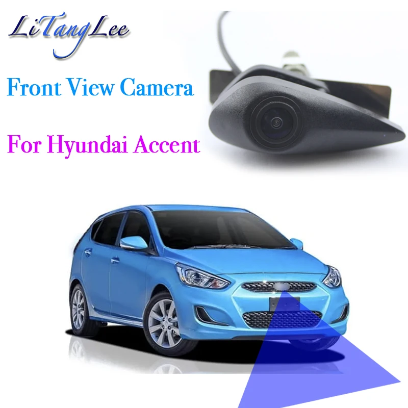 For Hyundai Accent RB 2010~2017 Car LOGO Front View Camera Night Vision HD Waterproof Wide Angle Blind Spot Area Parking Camera