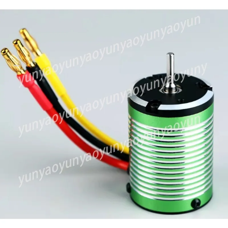 5400kv Brushless Motor, High Power RC Motor for 1/10 Short Course Truck, 3.175mm Shaft, Green