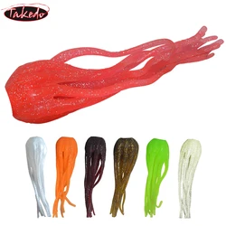 TAKEDO LG001 13.5CM 25G Replace Octopus Skirts Bait TPR Sea Fishing Tuna Shark Lures Trolling Squid Lure for Metal Jig Head