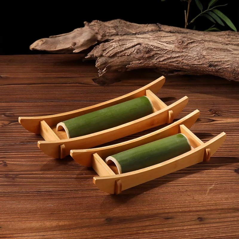 Creative Tableware Commercial Hot Pot Fresh Cut Beef Plate Special Barbecue Hot Pot Restaurant Bamboo and Wood Plate