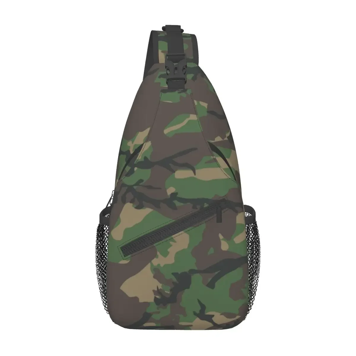 Jungle Camouflage Crossbody Sling Bag Small Chest Bag Army Camo Shoulder Backpack Daypack Hiking Travel Travel Satchel