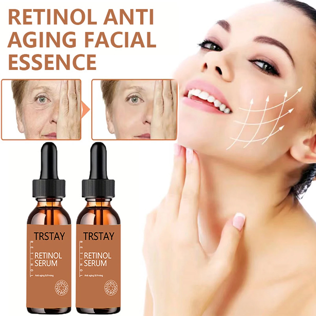 Retinol Face Serum Remove Wrinkle Essence Anti Aging Firming Hyaluronic Acid Moisturizing Nourishing Whitening Facial Skin Care