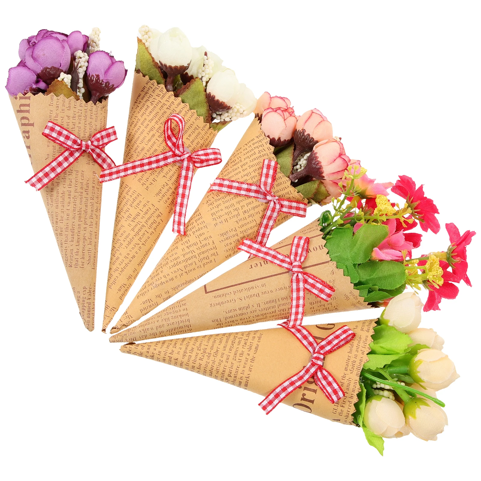 

5Pcs Artificial Flower Bouquets Detailed Simulated Bouquets Hotel Restaurant Festival Gift Floral Arrangement Flower Photo Props