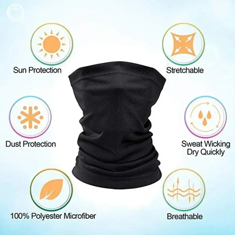 1 Pcs Solid Color Bandana High Elastic Seamless Buffs Gaiter Headband Cycling Mountaineering Face Shield Men Scarf