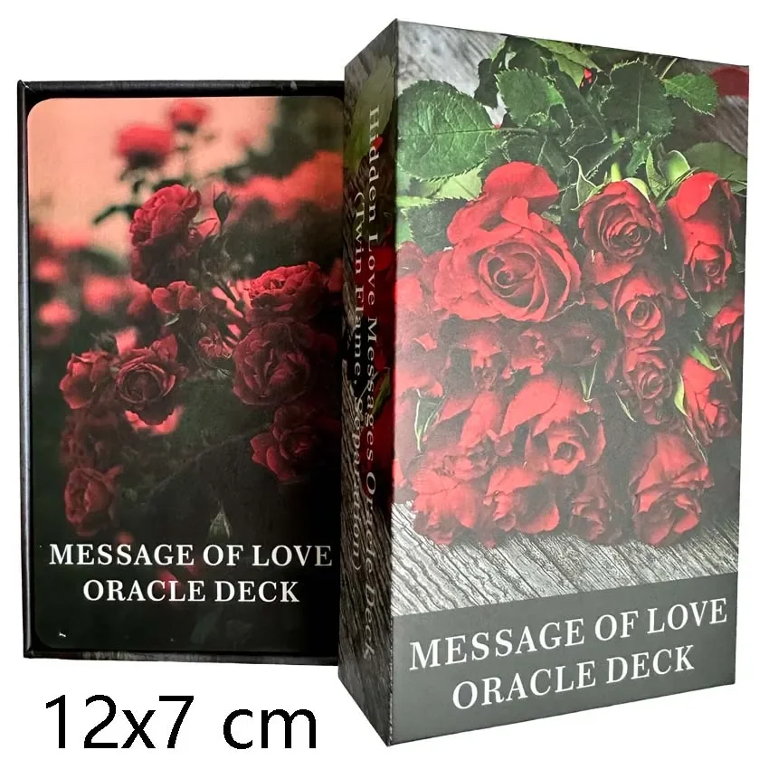 Jeu de cartes Oracle Message of Love, sans manuel, 12x7 cm