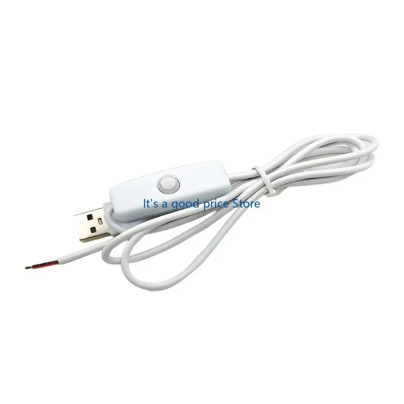  USB 2Pin Charging Cable With Switching Control Button For Various Devices 150cm