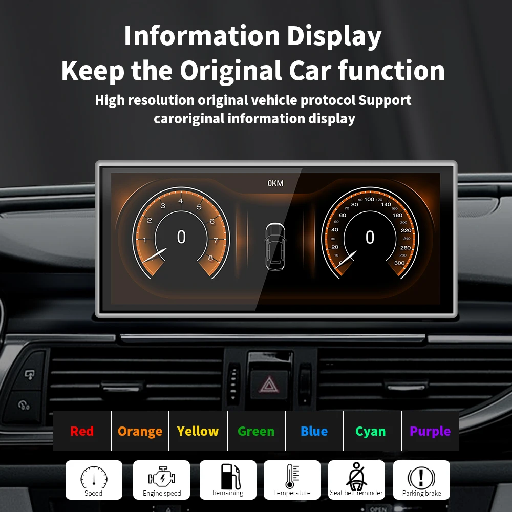 Novo Android 14 Wireless CarPlay Android Auto  For Audi A6 A7 C7 2012-2018  car dvd Video multimedia radio player GPS WiFi 4G