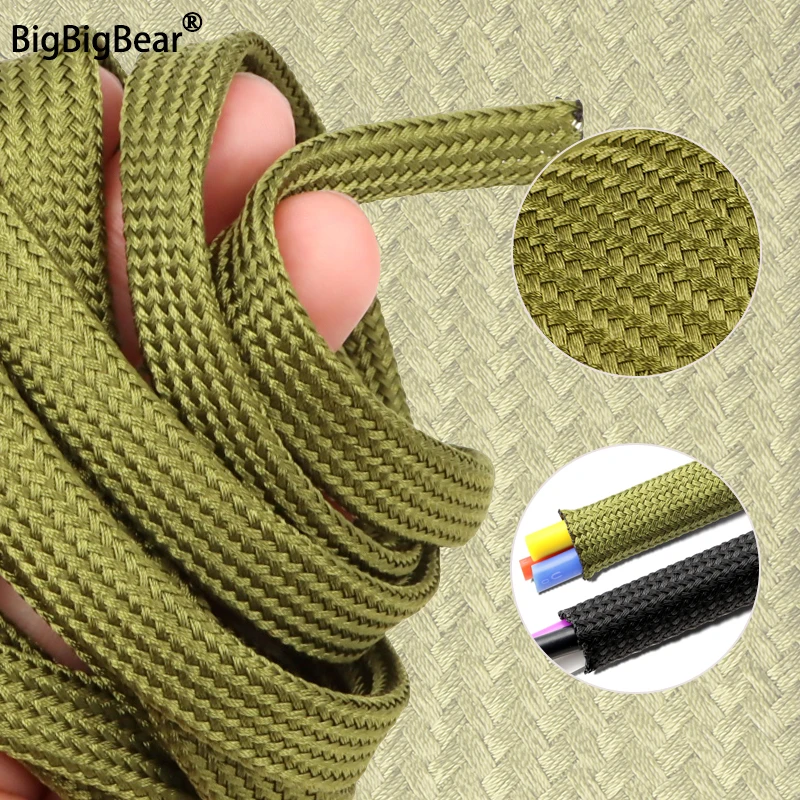 5~50m Braided Expandable Polyamide Cable Sleeve 2.5mm - 60mm Nylon Tight High Density Insulated Protector Wire Wrap Sheath