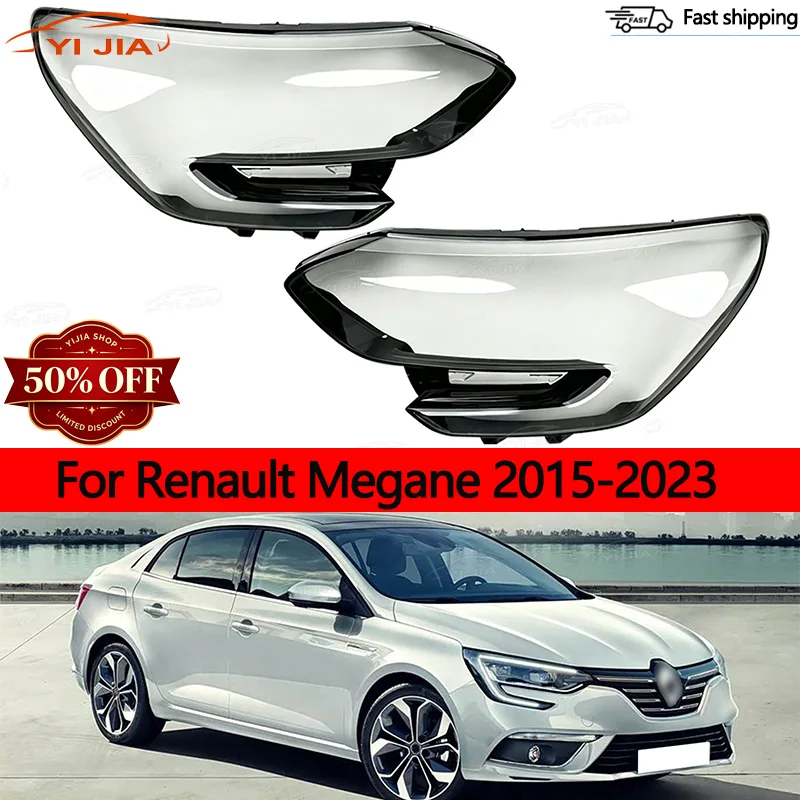 Transparent Lampshade Headlamp Shell Transparent Mask Shell Fit For Renault Megane 2015-2023 Car Headlight Lens Headlight Cover