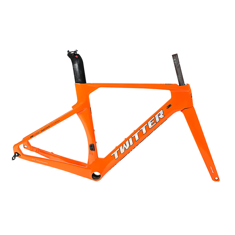 Hot selling twitter r10 disc brake thru axle 700C bike frame t800 carbon fiber frame with EPS