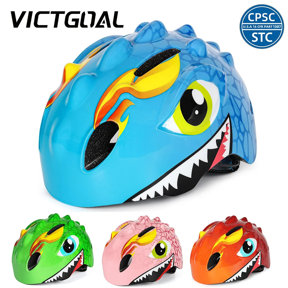 VICTGOAL Kids Bicycle Helmet Children Sports Safety Cycling Protection Knee Elbow Pad Sets Balance Bike Roller Skating Helmet