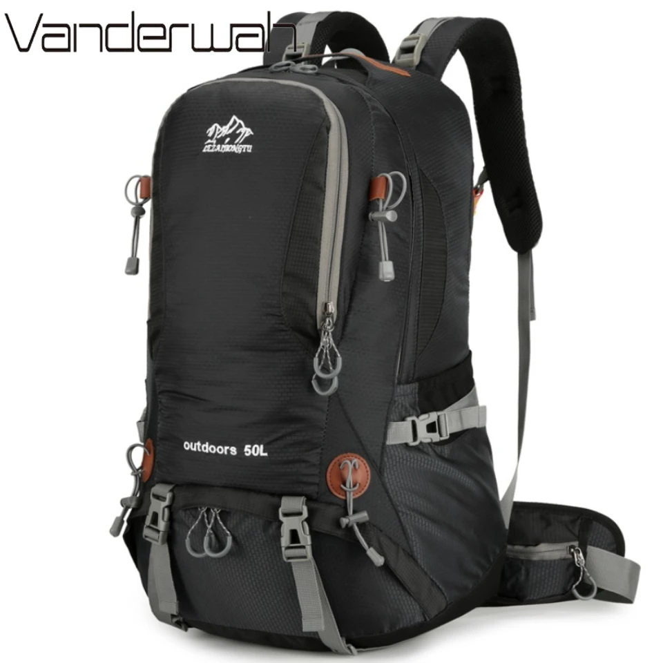 

50L Travel Backpack Camping Men Large Hiking Bag Tourist Rucksack Waterproof Outdoor Sports Climbing Mountaineering Bag Luggage