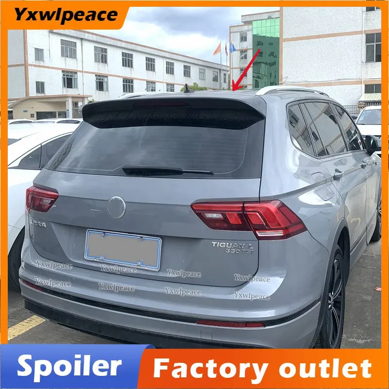 

For Volkswagen Tiguan L Roof Spoiler 2017 2018 2019 2020 2021 Tiguan L ABS Material Primer Color Car Rear Trunk Wing