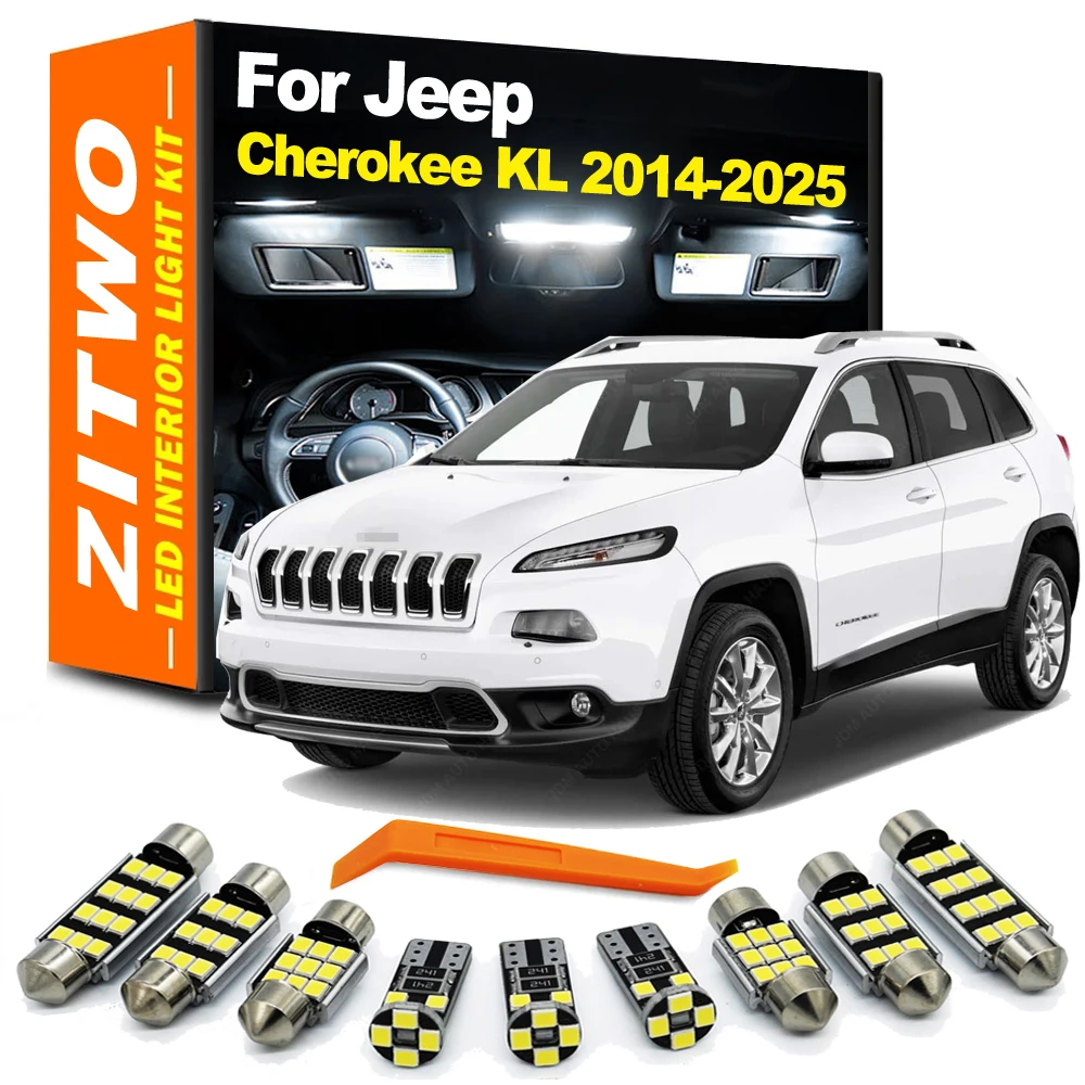 14 قطعة الشمس قناع لمبة LED الداخلية قبة خريطة الجذع ضوء عدة ل جيب شيروكي KL 2014- 2018 2019 2020 2021 2022 2023 2024 2025