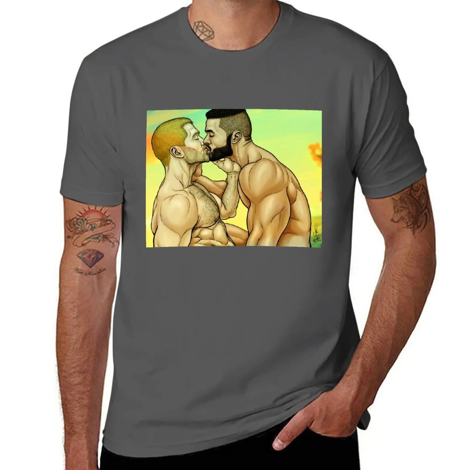 New Nimo & Riss sunny kiss T-Shirt Aesthetic clothing customized t shirts men clothes