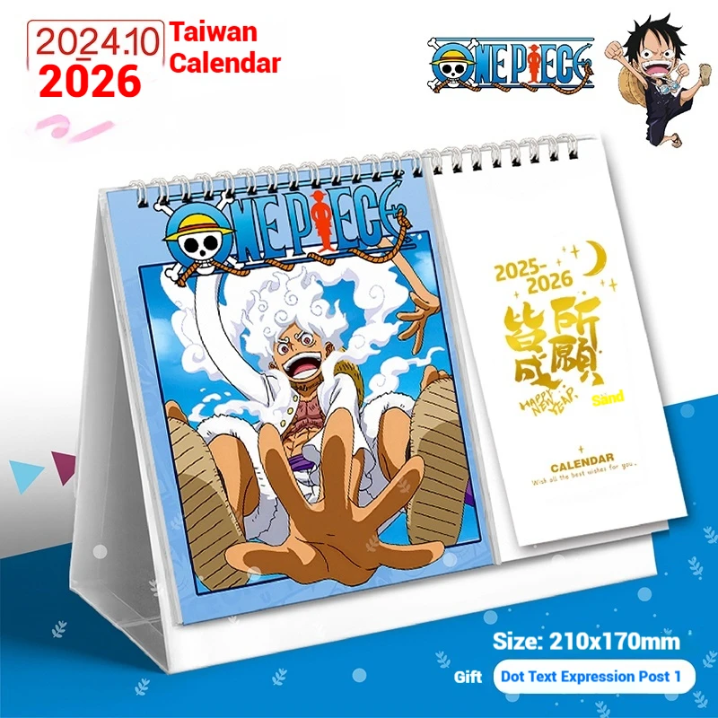 One Piece Calendar 2025 Calendar Luffy Five Levels Surrounding Anime Cartoon Calendar Notes Check In Pendant Home Gifts Anime