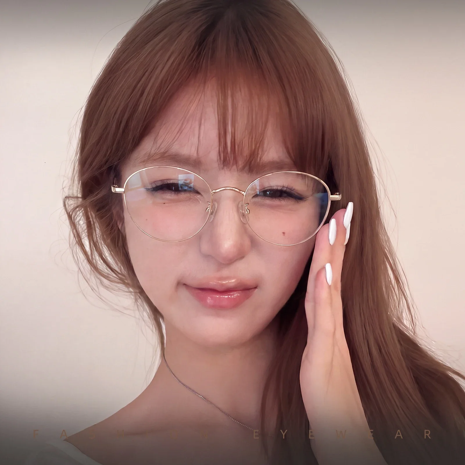 KJDCHD Men and Women Retro Round High Quality Alloy Glasses Ultra Light Fashion Trendy Temperament Simple Eyeglasses Frame