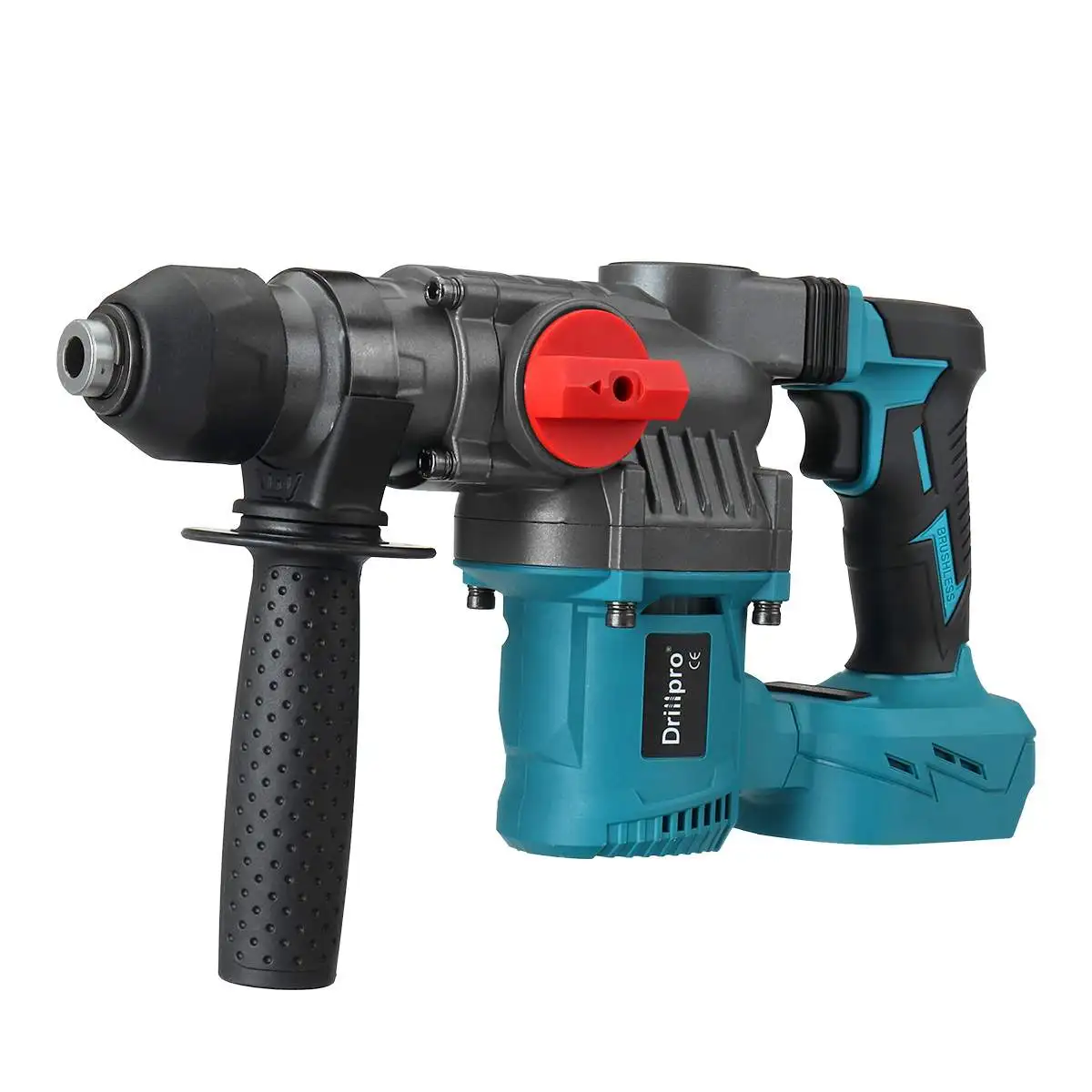 

Drillpro 26MM Brushless Electric Hammer Drill Cordless Rotary Hammer Impact Drill Power Tools For Makata 18V Battery