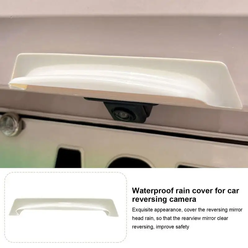 5.70x0.98inch Car Reverse Camera Rain Shade Cover Rainproof Reverse Camera Shield Rain Eyebrows Car Modification Accessories