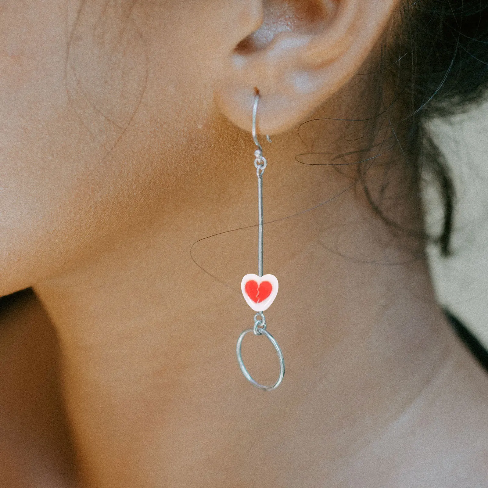 

100Pcs Heart Shape Acrylic Beads DIY Craft Loose Beads for Jewelry Bracelet Making DIY Heart Shape Bead Spacer Bead