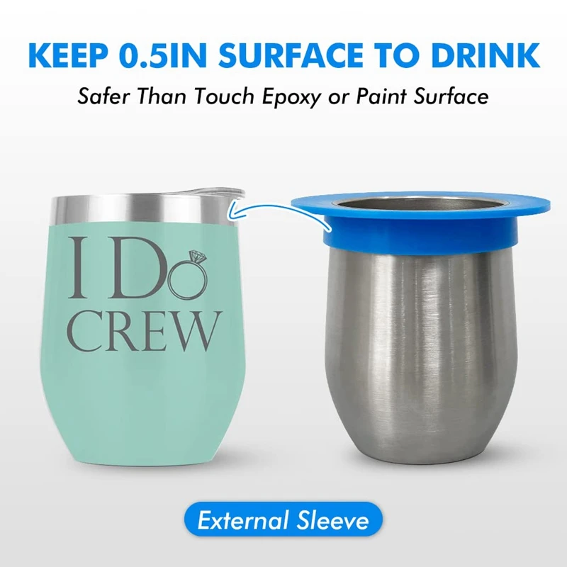 Epoxy Paint Flat Cup Covers, Tumbler Protection For Epoxy Rim,DIY Resin Epoxy Kit, Clean Cup Rim Accessory Kit -4 Pieces