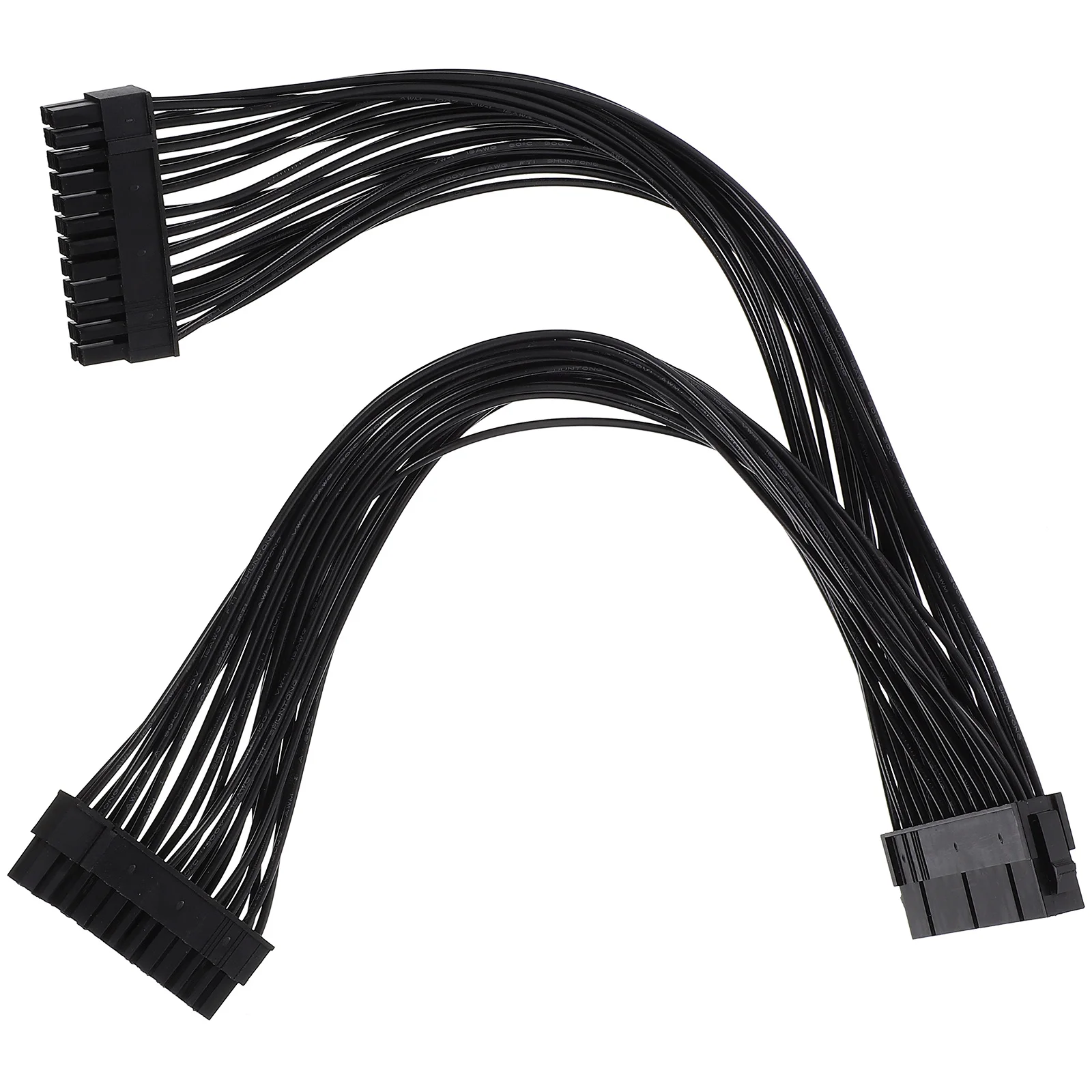 

24Pin Power Cord Boot Line Synchronous Extension Cable Black Switching Power Supply Splitter Dual Adapter