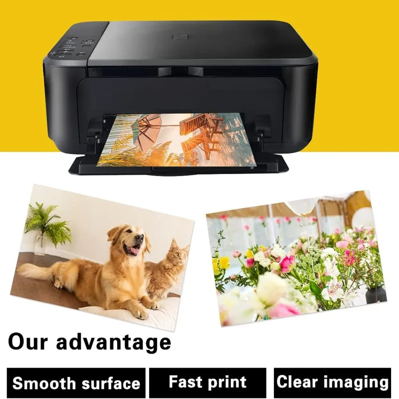 20/50/150/200Pcs Photo Paper Glossy White Premium Photo Paper For Printer Images Suitable for Flyers Calendars And Manuals