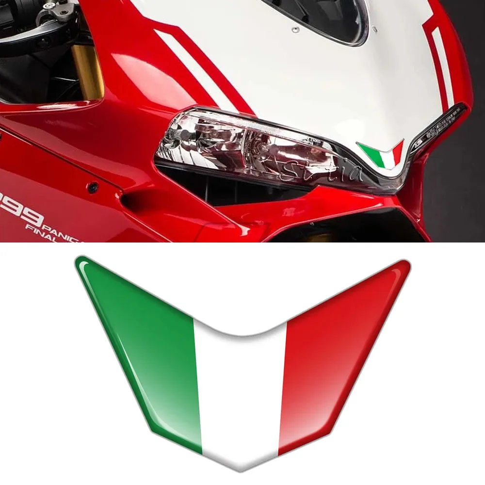 

3D Resin Motorcycle Front Fairing Decals Italy Sticker Case for Ducati 959 969 1199 1299 PANIGALE V4 S R SUPERSPORT