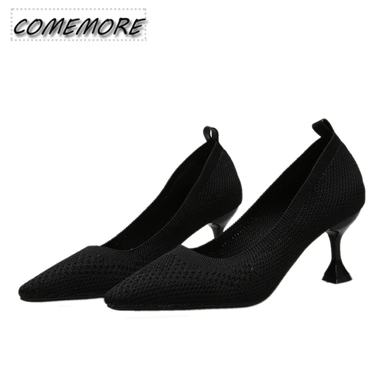 2024 Women\'s Pumps Summer Shoes Elegant High Heels Sexy Classic Pointed Toe Slip-on Wedding Party Fashion Female Shoes for Lady