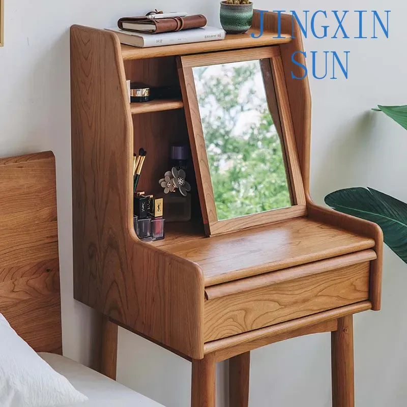 Living Room Dressing Desk Organizer Storage Mirror  Bathroom Women Chair