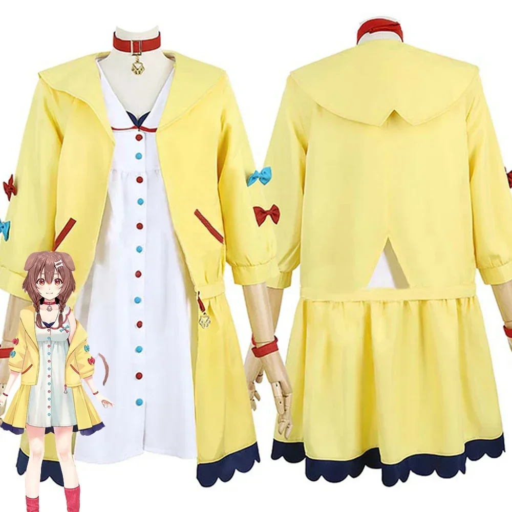 

New 2026 Game VTuber Inugami Korone Cosplay Costume Adult Women Girls Coat Dress Suit Halloween Outfit Uniform Party Carnival