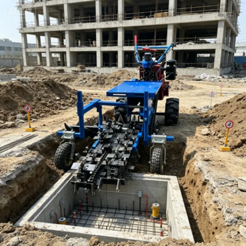China Hot Sale Farmland Mini Ditcher Ditching Digging Machine Hand Held Chain Trencher for Planting Irrigation Pipeline Laying