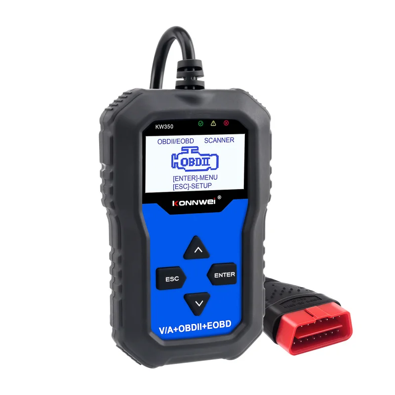 Konnwei kw350 OBD2 car VAG code scanner with ABS reset oil service diagnostic tool EPB shipping