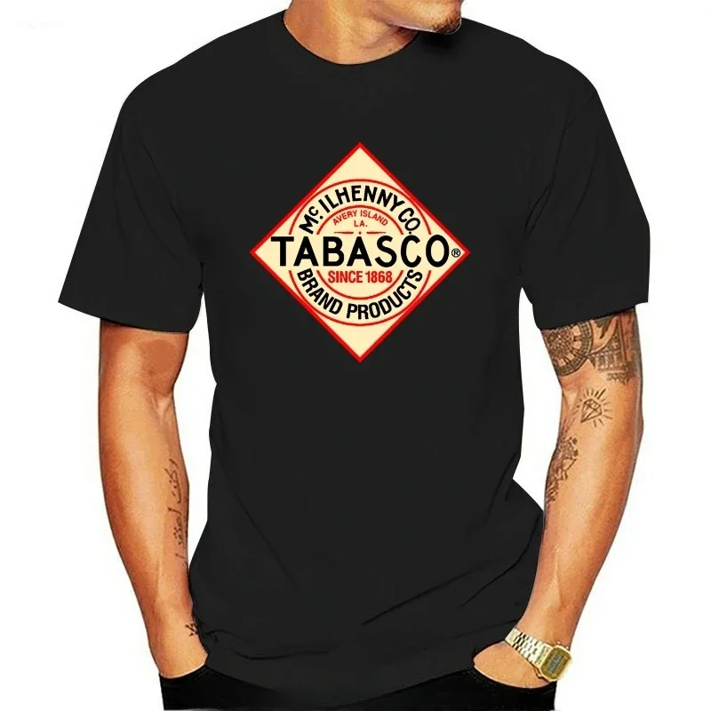 New Arrival fashion heavyweight Hot Sale vintage Summer streetwea funny shirt men novelty Tabasco Sauce Heather T-Shirt - Label