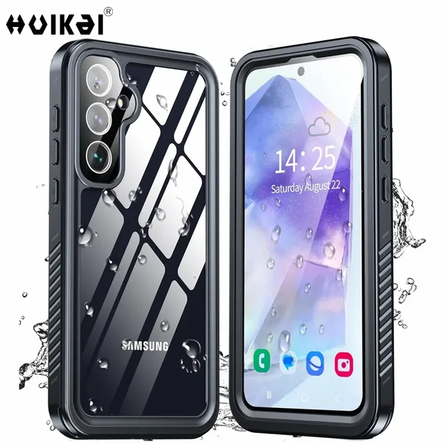 Wodoodporna obudowa IP68 do Samsung Galaxy A56 A35 A15 A17 A55 S25 FE S26 Ultra S24, certyfikowana jako odporna na wstrząsy, pełna ochrona urządzenia.