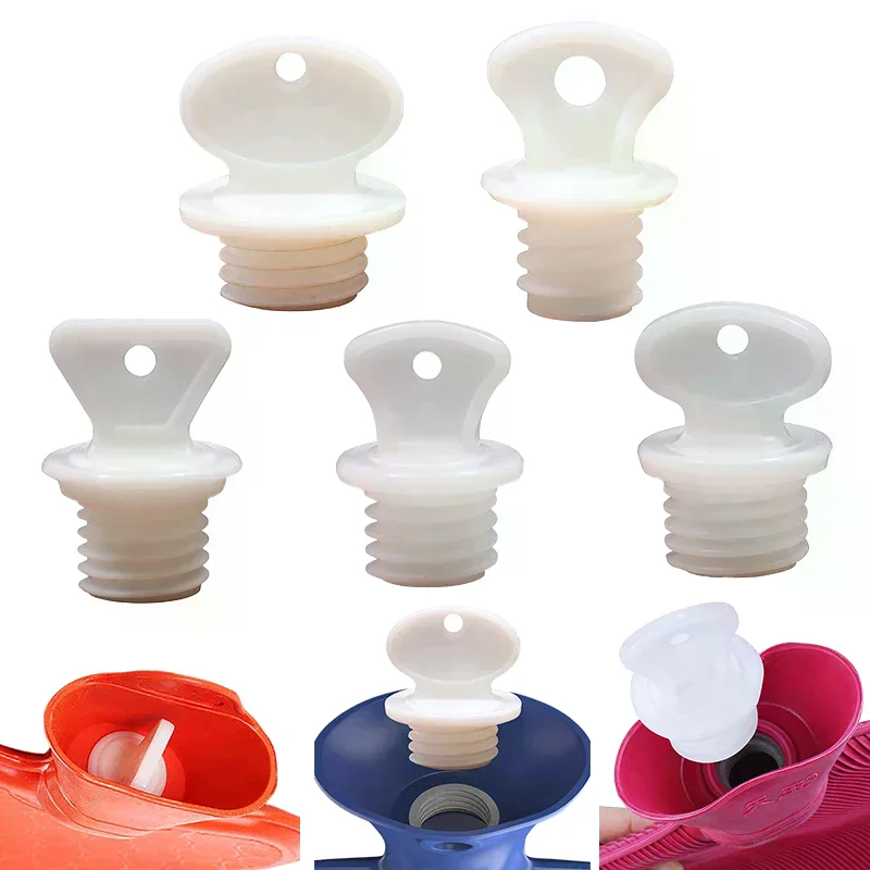 5/1pcs Hot Water Bag Stopper Multi Sizes Plastic Water Plug Hot Water Bottle Replacement Seal Stoppers Leakproof Durable